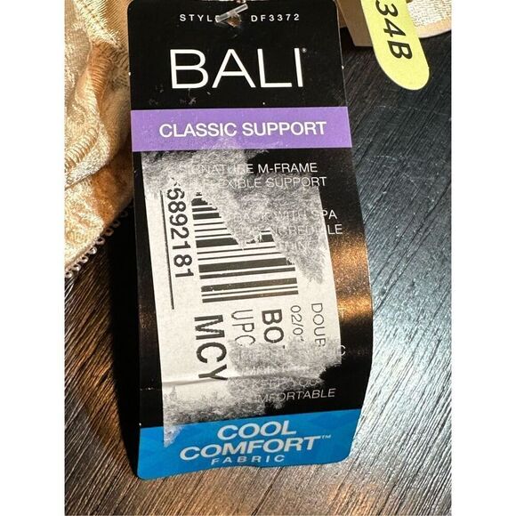 Bali NWT size 34B champagne Double Support Spa Closure Wireless Bra style 3372 - Picture 3 of 6